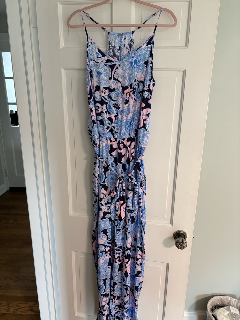 Lilly Pulitzer Blue and Pink Floral Jumpsuit